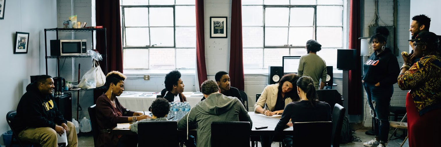 People participating in a collaborative design session.